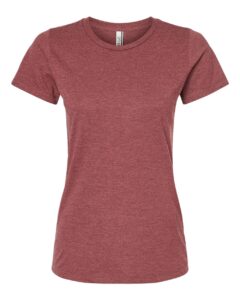 Tultex 542 Women’s Premium Cotton Blend T-Shirt – Burgundy Heather