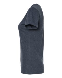 Tultex 542 Women’s Premium Cotton Blend T-Shirt – Navy Heather (side)