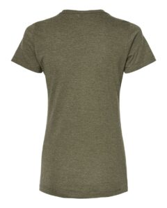 Tultex 542 Women’s Premium Cotton Blend T-Shirt – Olive Heather (back)