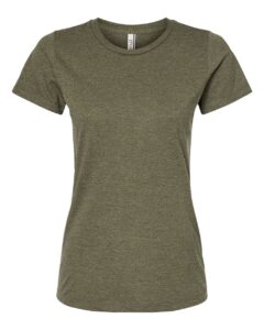 Tultex 542 Women’s Premium Cotton Blend T-Shirt – Olive Heather