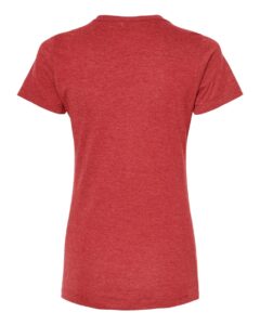 Tultex 542 Women’s Premium Cotton Blend T-Shirt – Red Heather (back)
