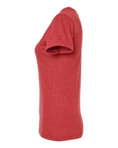 Tultex 542 Women’s Premium Cotton Blend T-Shirt – Red Heather (side)