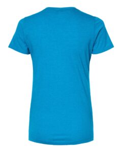 Tultex 542 Women’s Premium Cotton Blend T-Shirt – Turquoise Heather (back)