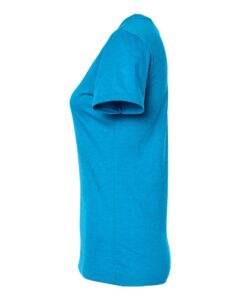 Tultex 542 Women’s Premium Cotton Blend T-Shirt – Turquoise Heather (side)