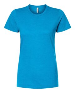 Tultex 542 Women’s Premium Cotton Blend T-Shirt – Turquoise Heather