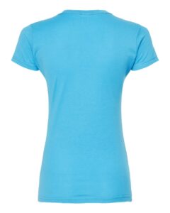 Tultex 213 Women’s Fine Jersey Slim Fit T-Shirt – Aqua (back)