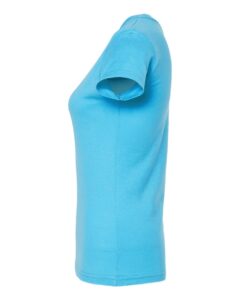 Tultex 213 Women’s Fine Jersey Slim Fit T-Shirt – Aqua (side)