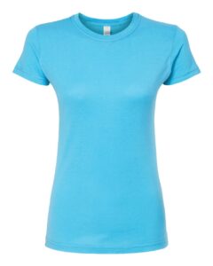 Tultex 213 Women’s Fine Jersey Slim Fit T-Shirt – Aqua