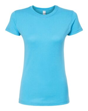 Tultex 213 Women’s Fine Jersey Slim Fit T-Shirt – Aqua