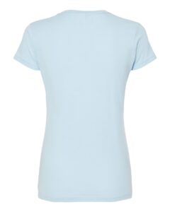 Tultex 213 Women’s Fine Jersey Slim Fit T-Shirt – Baby Blue (back)