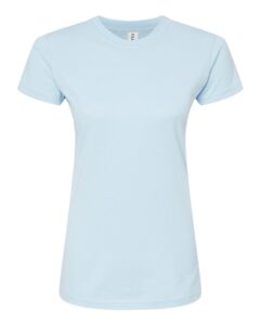 Tultex 213 Women’s Fine Jersey Slim Fit T-Shirt – Baby Blue