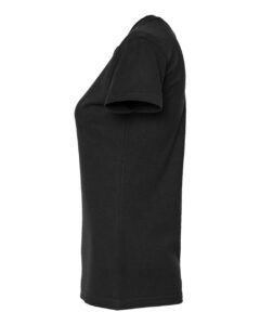 Tultex 213 Women’s Fine Jersey Slim Fit T-Shirt – Black (side)