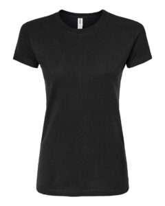 Tultex 213 Women’s Fine Jersey Slim Fit T-Shirt – Black