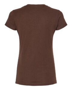 Tultex 213 Women’s Fine Jersey Slim Fit T-Shirt – Brown (back)