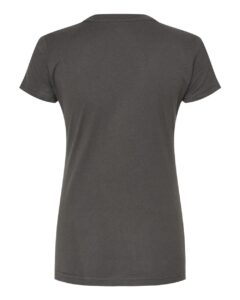 Tultex 213 Women’s Fine Jersey Slim Fit T-Shirt – Charcoal (back)