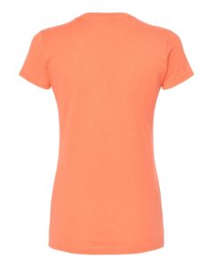 Tultex 213 Women’s Fine Jersey Slim Fit T-Shirt – Coral (back)