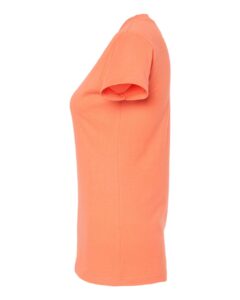 Tultex 213 Women’s Fine Jersey Slim Fit T-Shirt – Coral (side)