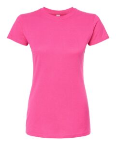 Tultex 213 Women’s Fine Jersey Slim Fit T-Shirt – Fuchsia