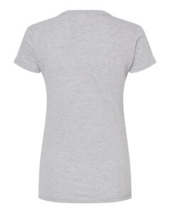 Tultex 213 Women’s Fine Jersey Slim Fit T-Shirt – Heather Grey (back)
