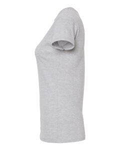 Tultex 213 Women’s Fine Jersey Slim Fit T-Shirt – Heather Grey (side)