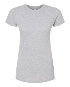 Tultex 213 Women’s Fine Jersey Slim Fit T-Shirt – Heather Grey