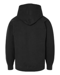 Tultex 320Y Youth Hooded Sweatshirt – Black (back)