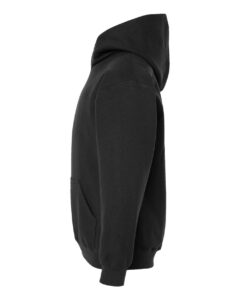 Tultex 320Y Youth Hooded Sweatshirt – Black (side)