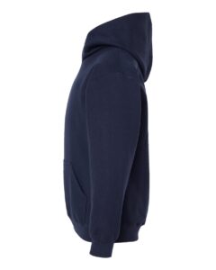 Tultex 320Y Youth Hooded Sweatshirt – Navy (side)