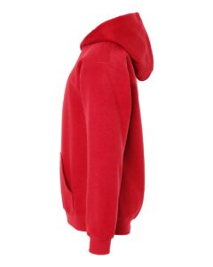 Tultex 320Y Youth Hooded Sweatshirt – Red (side)