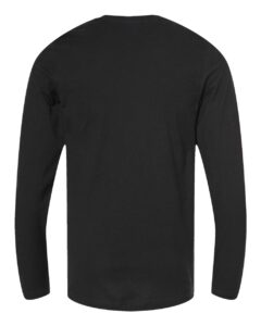 Tultex 591 Unisex Premium Cotton Long Sleeve T-Shirt – Black (back)
