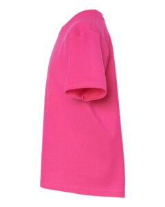 Tultex 235 Youth Fine Jersey T-Shirt – Fuchsia (side)