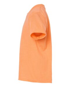 Tultex 235 Youth Fine Jersey T-Shirt – Heather Cantaloupe (side)
