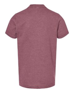 Tultex 235 Youth Fine Jersey T-Shirt – Heather Cassis (back)