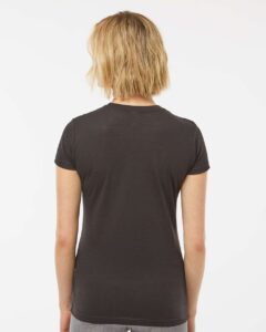 Tultex 240 Women’s Poly-Rich T-Shirt – Black (on model back)