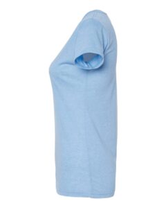 Tultex 240 Women’s Poly-Rich T-Shirt – Heather Athletic Blue (side)