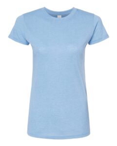 Tultex 240 Women’s Poly-Rich T-Shirt – Heather Athletic Blue