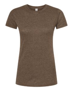 Tultex 240 Women’s Poly-Rich T-Shirt – Heather Brown