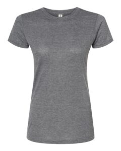 Tultex 240 Women’s Poly-Rich T-Shirt – Heather Charcoal