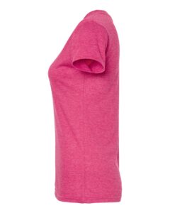Tultex 240 Women’s Poly-Rich T-Shirt – Heather Fuchsia (side)