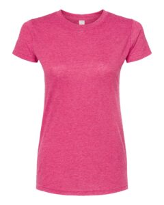 Tultex 240 Women’s Poly-Rich T-Shirt – Heather Fuchsia