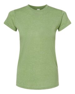 Tultex 240 Women’s Poly-Rich T-Shirt – Heather Green