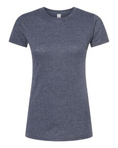 Tultex 240 Women’s Poly-Rich T-Shirt – Heather Navy