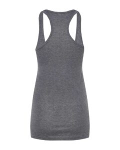 Tultex 190 Women’s Poly-Rich Racerback Tank Top – Heather Charcoal (back)