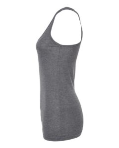 Tultex 190 Women’s Poly-Rich Racerback Tank Top – Heather Charcoal (side)
