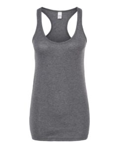 Tultex 190 Women’s Poly-Rich Racerback Tank Top – Heather Charcoal