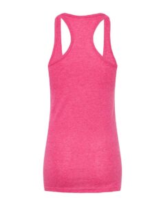 Tultex 190 Women’s Poly-Rich Racerback Tank Top – Heather Fuchsia (back)