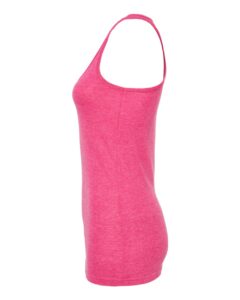 Tultex 190 Women’s Poly-Rich Racerback Tank Top – Heather Fuchsia (side)