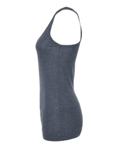 Tultex 190 Women’s Poly-Rich Racerback Tank Top – Heather Navy (side)