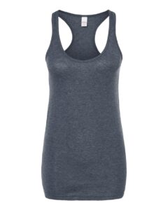 Tultex 190 Women’s Poly-Rich Racerback Tank Top – Heather Navy