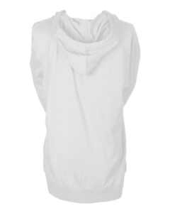 Tultex 260 Unisex Beach Full-Zip Hooded Long Sleeve T-Shirt – White (back)